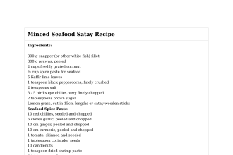 Minced Seafood Satay Recipe