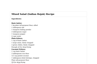 Mixed Salad (Indian Rojak) Recipe