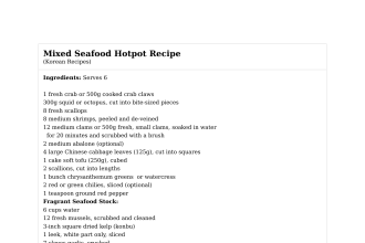 Mixed Seafood Hotpot Recipe