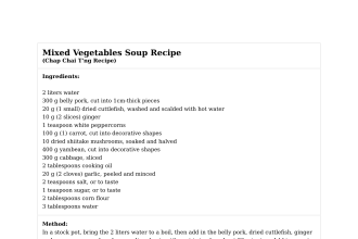 Mixed Vegetables Soup Recipe