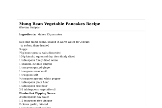 Mung Bean Vegetable Pancakes Recipe