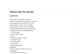 Mutton Hot Pot Recipe