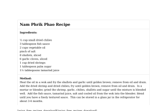 Nam Phrik Phao Recipe