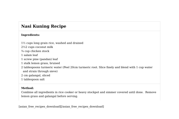 Nasi Kuning Recipe