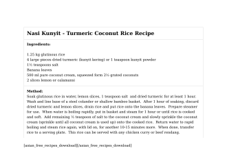Nasi Kunyit - Turmeric Coconut Rice Recipe