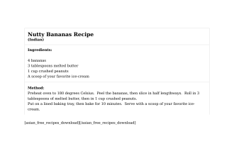 Nutty Bananas Recipe