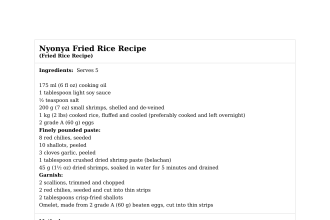 Nyonya Fried Rice Recipe