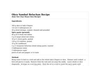 Okra Sambal Belachan Recipe
