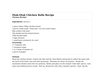 Otak-Otak Chicken Rolls Recipe