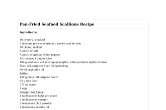 Pan-Fried Seafood Scallions Recipe