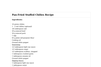 Pan-Fried Stuffed Chilies Recipe