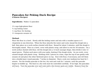 Pancakes for Peking Duck Recipe
