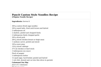 Pancit Canton Style Noodles Recipe