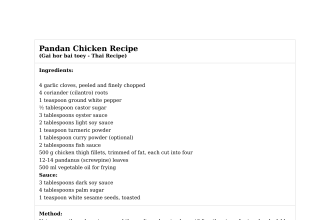 Pandan Chicken Recipe