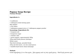 Papaya Soup Recipe