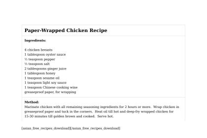 Paper-Wrapped Chicken Recipe