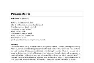 Payasam Recipe