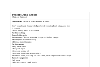 Peking Duck Recipe