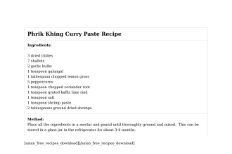 Phrik Khing Curry Paste Recipe