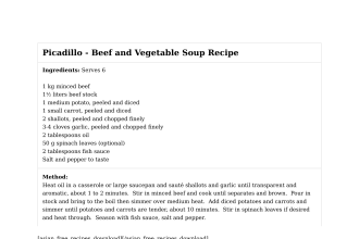 Picadillo - Beef and Vegetable Soup Recipe