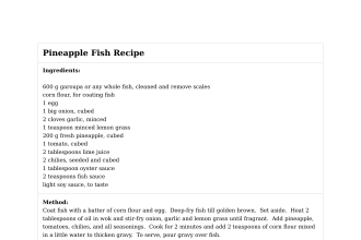 Pineapple Fish Recipe