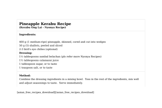 Pineapple Kerabu Recipe