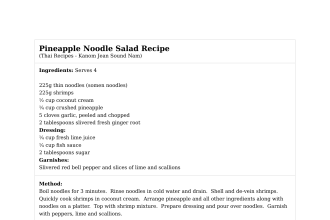 Pineapple Noodle Salad Recipe