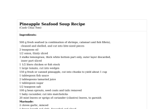 Pineapple Seafood Soup Recipe