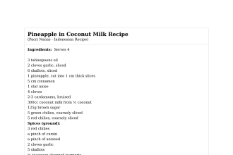 Pineapple in Coconut Milk Recipe