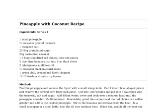 Pineapple with Coconut Recipe