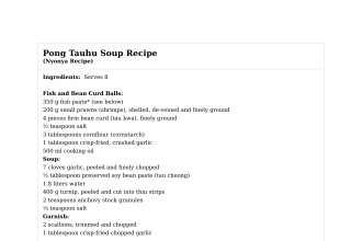 Pong Tauhu Soup Recipe