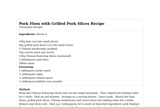 Pork Floss with Grilled Pork Slices Recipe