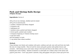 Pork and Shrimp Balls Recipe