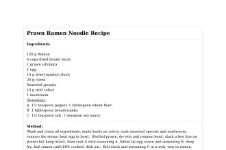 Prawn Ramen  Noodle Recipe