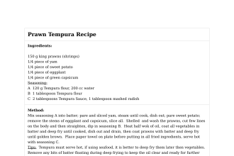 Prawn Tempura Recipe
