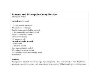 Prawns and Pineapple Curry Recipe
