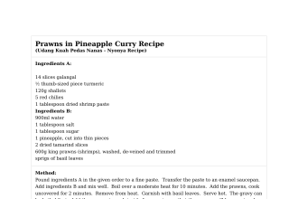 Prawns in Pineapple Curry Recipe