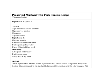 Preserved Mustard with Pork Shreds Recipe