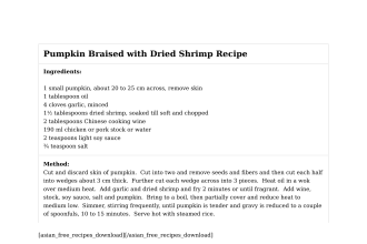 Pumpkin Braised with Dried Shrimp Recipe