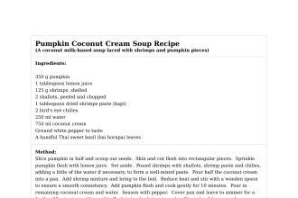 Pumpkin Coconut Cream Soup Recipe