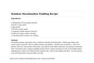 Rainbow Marshmallow Pudding Recipe