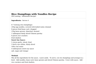 Rice Dumplings with Noodles Recipe