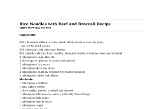 Rice Noodles with Beef and Broccoli Recipe