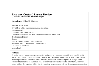 Rice and Custard Layers Recipe
