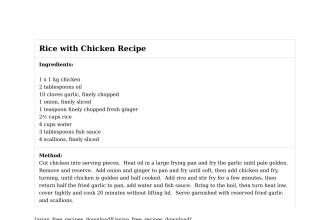 Rice with Chicken Recipe
