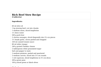 Rich Beef Stew Recipe
