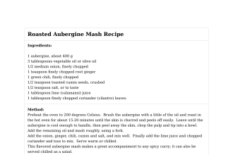 Roasted Aubergine Mash Recipe