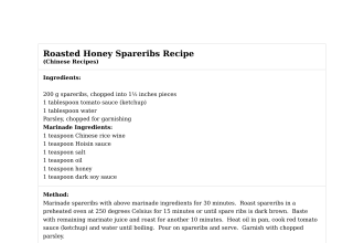 Roasted Honey Spareribs Recipe