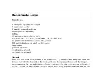 Rolled Sushi Recipe