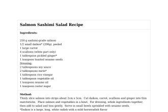Salmon Sashimi Salad Recipe